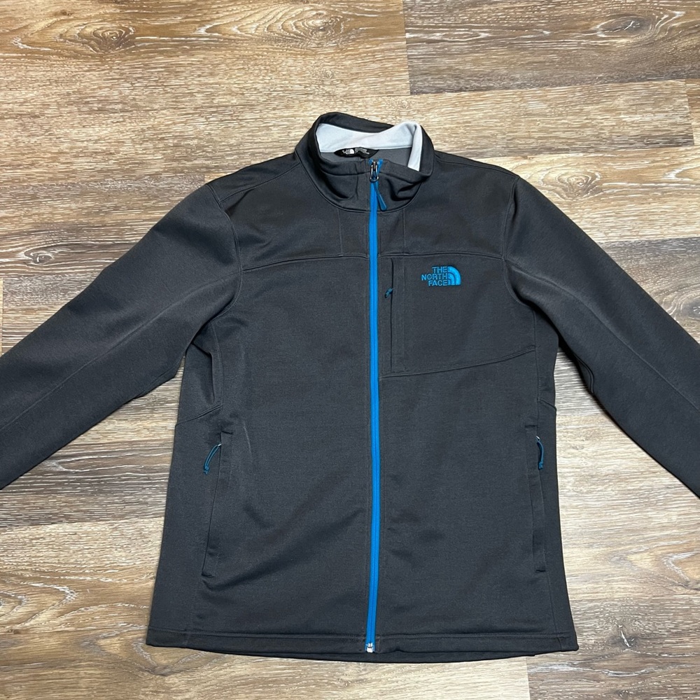 Northface grey and blue zip up